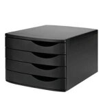 Module de classement - jalema - 4 tiroirs - noir - 100% recycl� - a4
