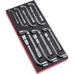 Module de cl  pipe dbouches mtriques en plateau mousse - facom - srie 75 - 13 pices