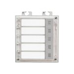 Module dinterphone � 5 boutons - 2n - ip verso - gris - 105mm hauteur - 97mm largeur