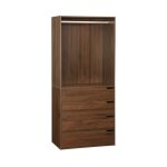 Module dressing dcor bois 4 tiroirs 1 penderie modulo