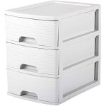 Module de rangement - eda - stone - 3 tiroirs - a4 - blanc