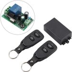 Module rcepteur de relais de commutateur de tlcommande sans fil ac 220v 1ch avec 2 metteurs 433mhz ...
