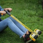 Extenseur de musculation - moe1 - lastique de rsistance - jaune - fitness - adulte
