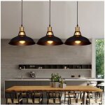 Mogod lot de 3 lustre - suspension luminaire style industrielle vintage lampe en mtal