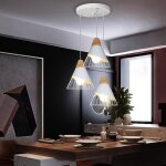 Mogod 3 t�tes lustre contemporain � disque blanc suspension forme de badminton �25cm �clairage luminaire ...