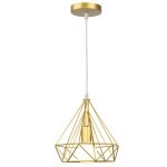 Mogod lustre design moderne 24 * 26cm ajustable suspension luminaire en fer doré pour chambre salon bar ... Mogod lustre design moderne 24 * 26cm ajustable suspension luminaire en fer doré pour chambre salon bar ...