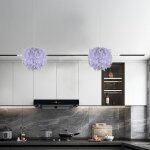Mogod lustre suspension moderne boule en plume gris Ø 30cm luminaire plafonnier eclairage décoration ... Mogod lustre suspension moderne boule en plume gris Ø 30cm luminaire plafonnier eclairage décoration ...