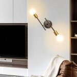 Mogod moderne plafonnier / applique mural industriel - 2xe27 lampe plafond luminaire de salon chambre ... Mogod moderne plafonnier / applique mural industriel - 2xe27 lampe plafond luminaire de salon chambre ...