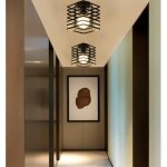 Mogod plafonnier moderne r�tro carr� � 7 couches lustre suspension luminaire pour chambre � coucher couloir ...