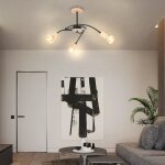Mogod plafonnier moderne - style scandinave - 3 e27 t�tes lampe plafond en forme de u luminaire pour ...