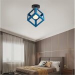 Mogod plafonnier style moderne lampe carré bleu e27 40w lustre plafonnier en fer décoration salon bar ... Mogod plafonnier style moderne lampe carré bleu e27 40w lustre plafonnier en fer décoration salon bar ...
