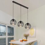 Mogod suspension lampe long pôle noir 3 luminaires lustre plafonnier en fer vintage brillant lampe pour ... Mogod suspension lampe long pôle noir 3 luminaires lustre plafonnier en fer vintage brillant lampe pour ...