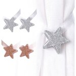 Mokinga embrasse rideau aimantee boucle de rideau aimant acrylique de style �toile 4 pi�ces pas besoin ...