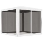 Mone tonnelle de jardin tente de rception - tonnelle barnum 4 parois latrales en maille 25x25 m blanc ...