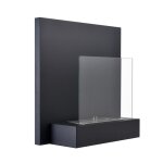 Chemine murale - monet - biothanol - brleur 12 lt - verre tempr - installation facile