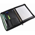Confrencier - monolith - 71319 - simili cuir - noir - multi compartiments a4