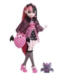 Monster high - draculaura - poupe avec chauve - souris de compagnie hhk51
