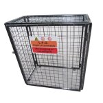 Monstershop cage m�tallique pliante en acier galvanis� avec serrure pour stockage de 3 bouteilles de ...