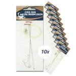 Montage cabillaud eurocatch - 2 hameons 5 - 0 - 10 pices - bas de ligne cabillaud - support mtallique ...