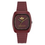 Montre adidas originals - mixte - aosy24028 - bourgogne plastique - 37mm - rouge - quartz - analogique ...