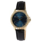 Montre - alain miller - femme - bo�tier acier inoxydable dor� - cadran bleu