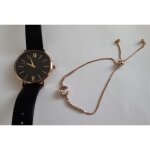 Montre - anna field - set de montre noir + bracelet - analogique - chic - femme