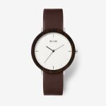 Montre en bois mam originals - ferra 628 - bne - cadran noir - quartz - cuir - mixte