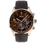 Montre - boss - grand prix chronograph - quartz - cuir - doré Montre - boss - grand prix chronograph - quartz - cuir - doré