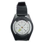 Montre boussole - miltec - 15799500 - bracelet pvc noir - 45 mm - mixte