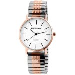 Montre - excellanc - essentiel 38 mm - bracelet acier bicolore - mouvement quartz - cadran blanc