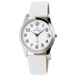 Montre bracelet - classique - classique - blanc - quartz - 40 mm