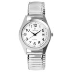 Montre - classique - classique - 36 mm bo�tier - bracelet extensible acier inoxydable - mouvement quartz ...