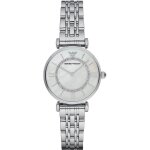 Montre bracelet emporio armani montre pour femme en acier inoxydable avec cristaux nacre r�tro ar1908 ...