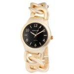 Montre - excellanc - ligne signature - dor� - cadran noir - 38 mm