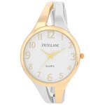 Montre bracelet - excellanc - excellanc femme - 36 mm - bicolore blanc / dor� - quartz pc21