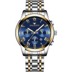 Montre bracelet pour hommes daffaires en acier inoxydable etanche aiguilles lumineuses date automatique ...
