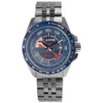 Montre - bracelet - raptor - elarian - bracelet acier inoxydable - cadran bleu & rouge - �tanch�it� 5 ...