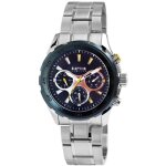Montre homme - amir - bo�tier 45 mm - cadran bleu - bracelet acier inoxydable