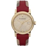 Montre bracelet utepx femmes burberry - montre - bu9111 - noir - cuir - rouge