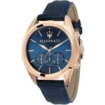 Montre bracelet wn69s maserati hommes chronographe  quartz avec bracelet en cuir r8871612015