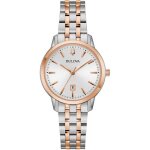 Montre - bulova - 98m137 - femme - quartz - blanc - deux tons