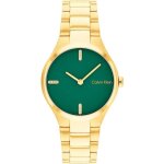 Montre - calvin klein - acier or - cadran vert - mouvement quartz