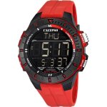 Montre calypso k5607 - 5 - homme - rouge - etanche 5 atm - quartz - affichage digital