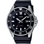 Montre - casio - collection homme - noir et acier - Étanchéité 20 bars - verre minéral - quartz Montre - casio - collection homme - noir et acier - Étanchéité 20 bars - verre minéral - quartz