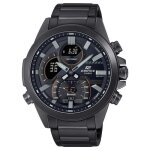 Montre casio - hommes - ecb - 30dc - 1aef - etanche 10 atm - bracelet acier inoxydable noir