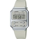 Montre casio - mixte - a100wef - 8aef - beige - plastique - quartz - digital
