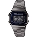 Montre - casio - a168wegg - 1bef - mixte - noir - acier inoxydable - digital