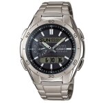 Montre - casio - waveceptor - titane - quartz - sport - gris