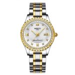 Montre - casual - femme - acier - cramique - tanche 30m - diamant lumineux