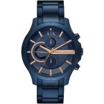 Montre chronographe homme armani exchange - ax2430 - bracelet en acier inoxydable bleu - etanche 5 atm ...